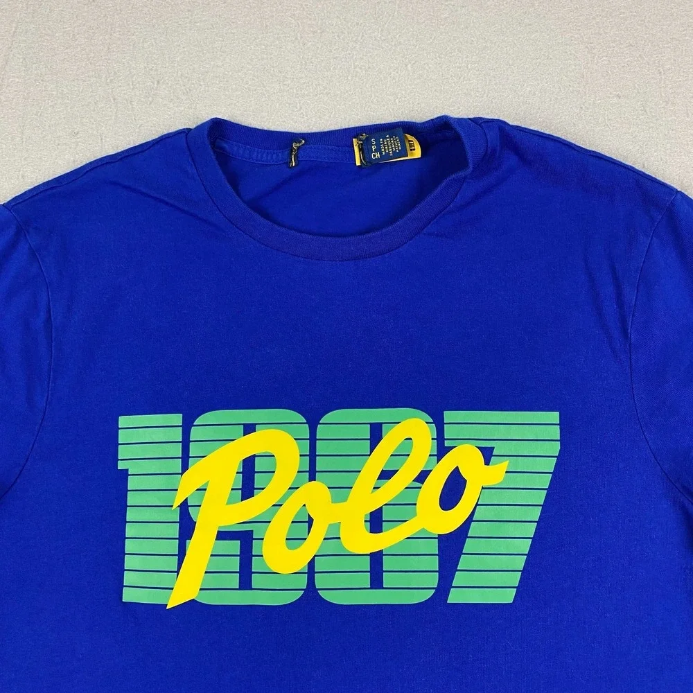 Polo Ralph Lauren Shirt Mens Small short Sleeve Graphic Logo 1967 Crewneck pony